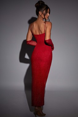 Trixie Maxi Dress - Red Sparkle