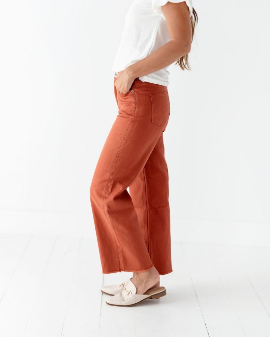 Kai High Rise Jeans in Orange Clay Kai High Rise Jeans in Orange Clay