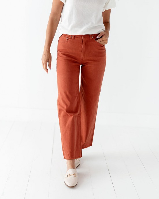 Kai High Rise Jeans in Orange Clay Kai High Rise Jeans in Orange Clay