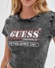 Guess Originals Black Raelyn Grid Logo Crop T-Shirt