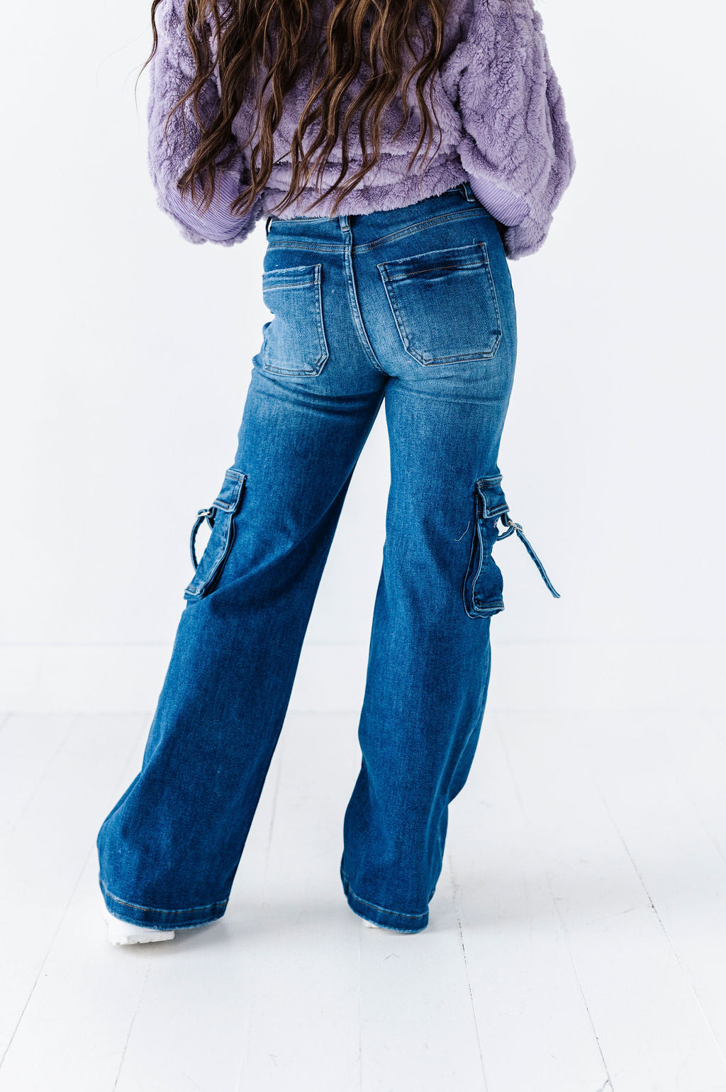 Lila High Rise Cargo Pocket Wide Jean Lila High Rise Cargo Pocket Wide Jean