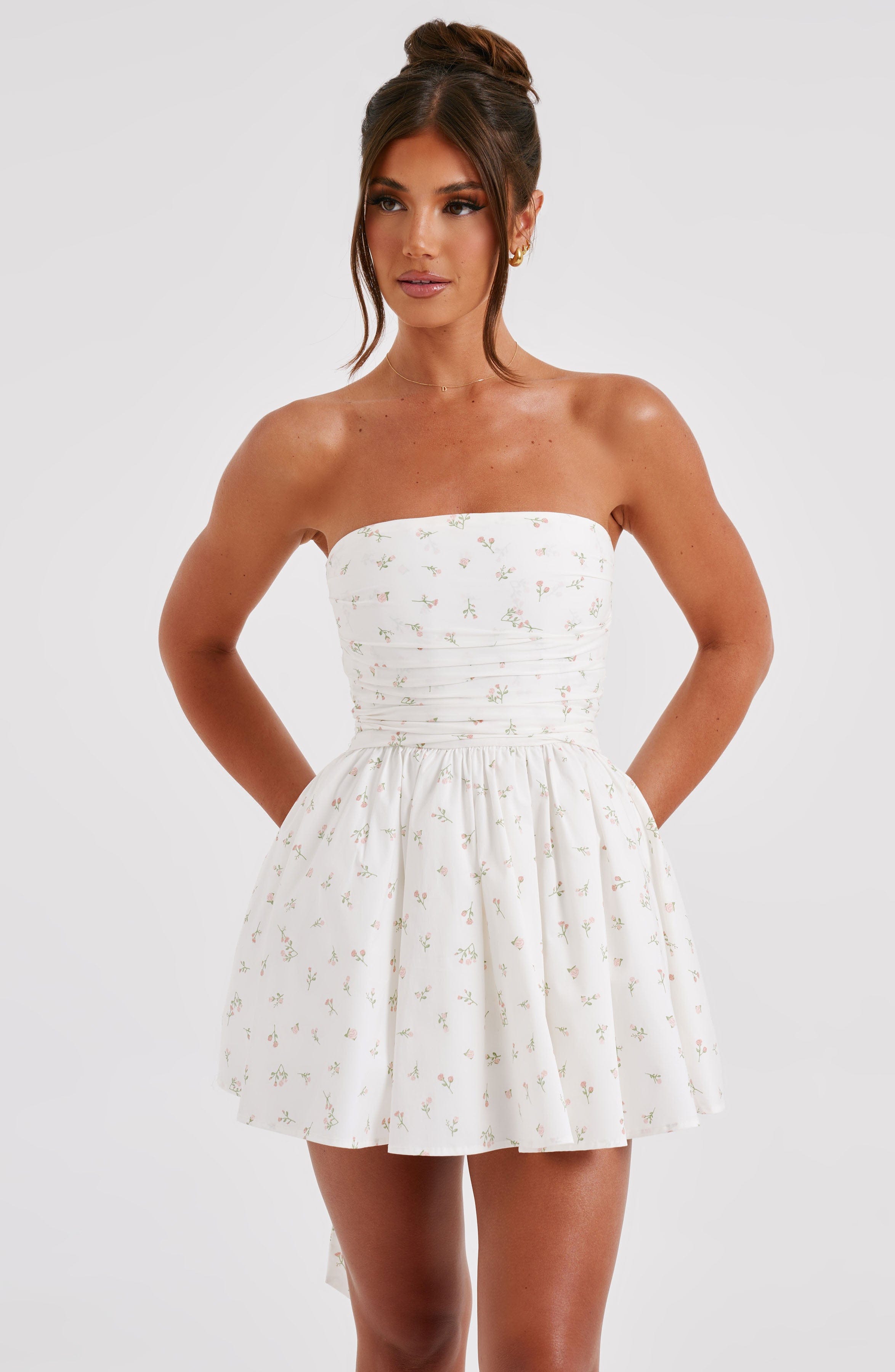 Katrina Mini Dress - Blush Floral Print Katrina Mini Dress - Blush Floral Print