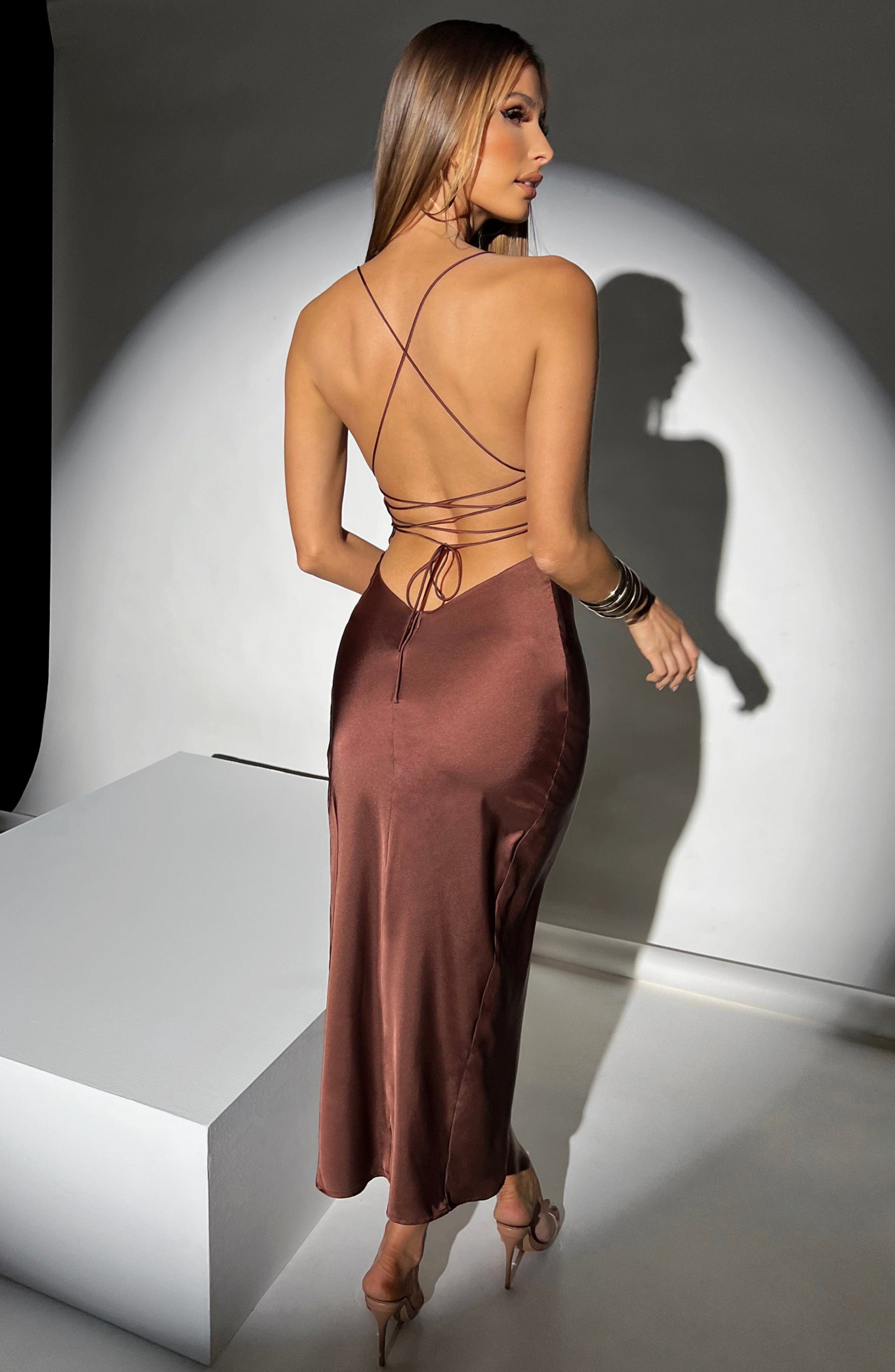 Jaida Midi Dress - Chocolate Jaida Midi Dress - Chocolate