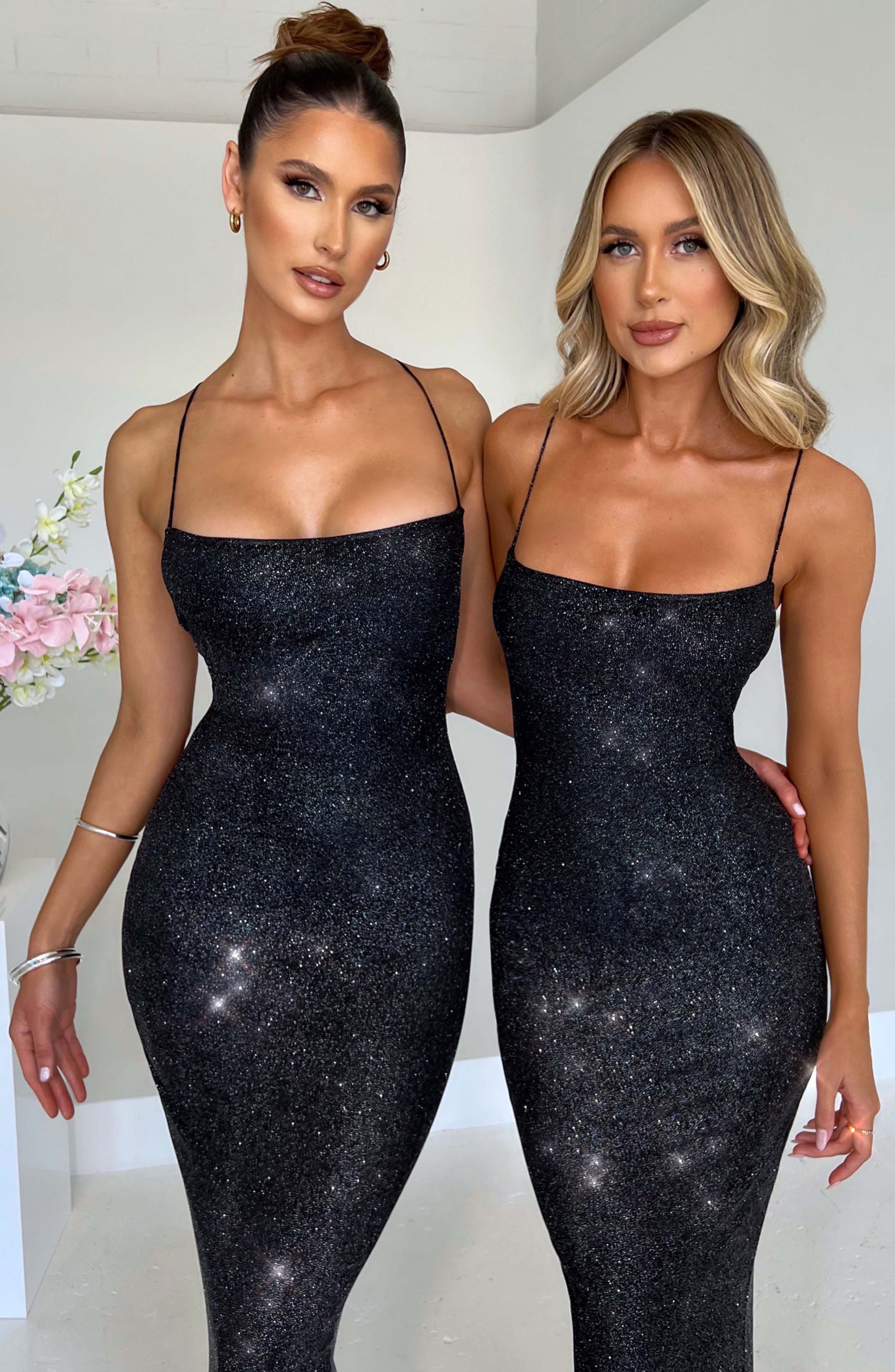 Nessa Maxi Dress - Black Sparkle Nessa Maxi Dress - Black Sparkle