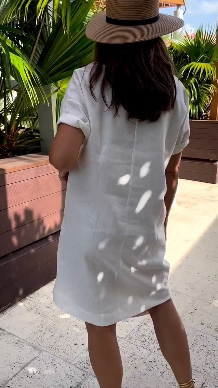 Round Neck Short Sleeve Dress Round Neck Short Sleeve Dress
