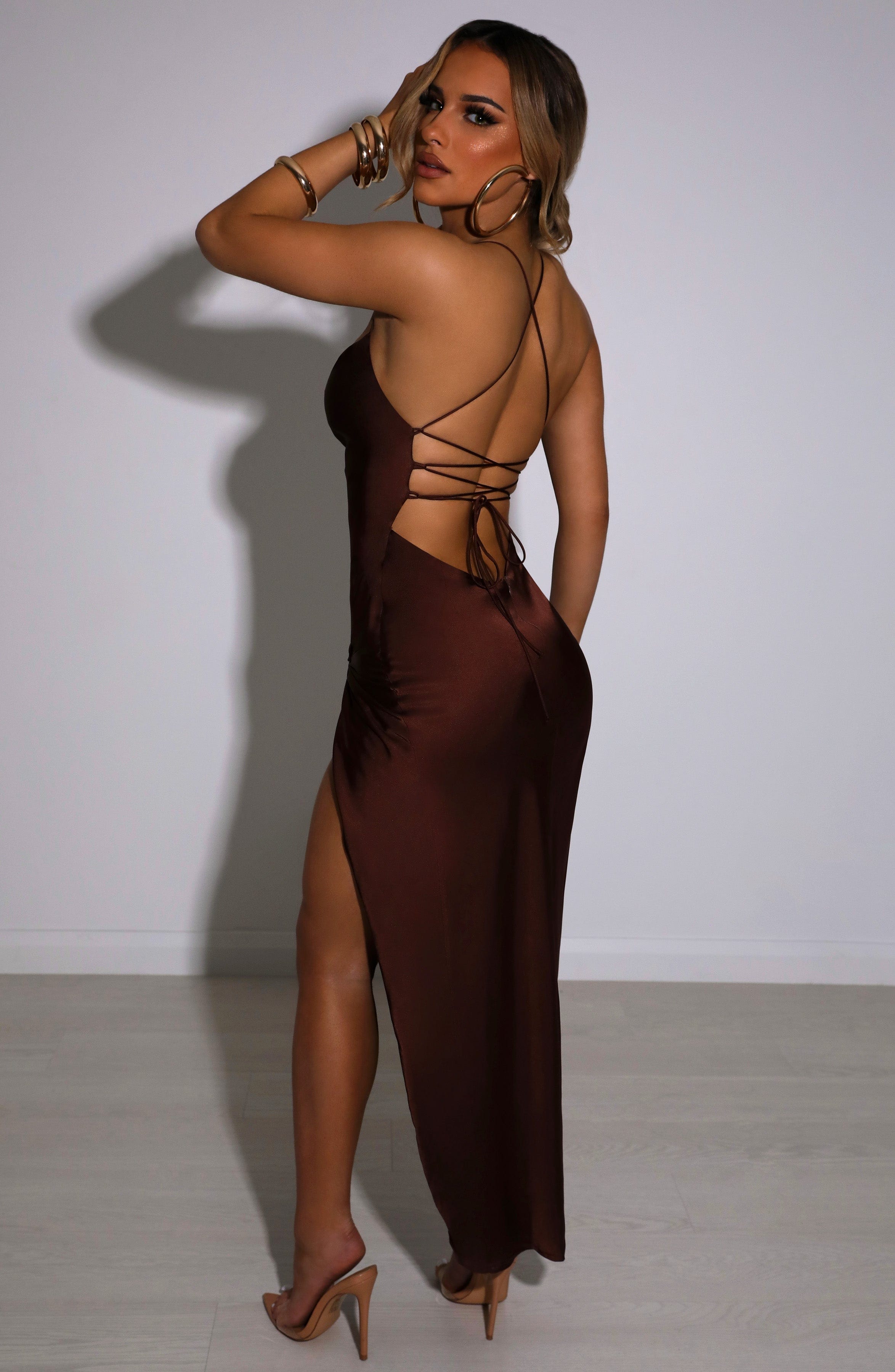 Jaida Midi Dress - Chocolate Jaida Midi Dress - Chocolate