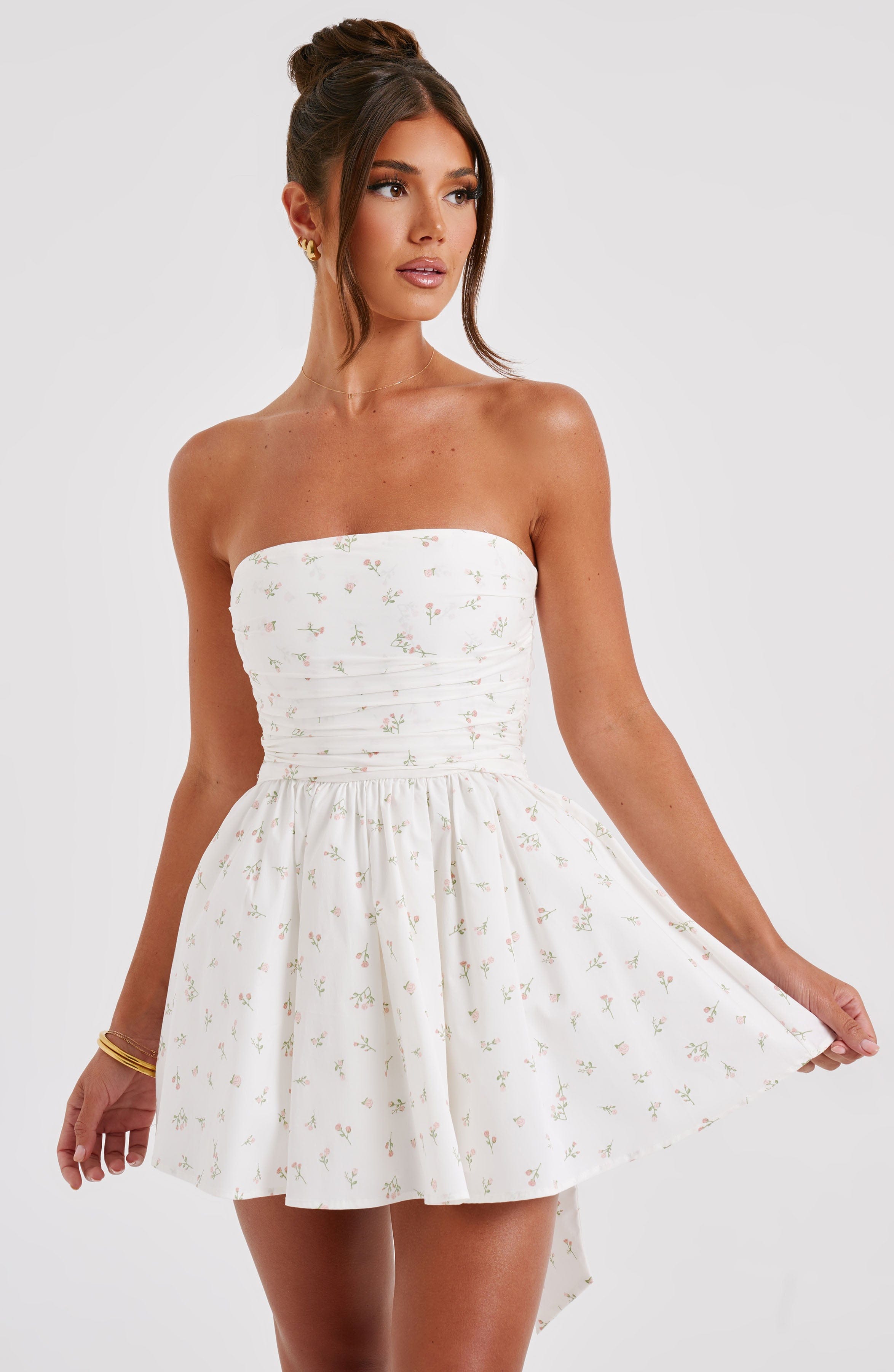 Katrina Mini Dress - Blush Floral Print Katrina Mini Dress - Blush Floral Print