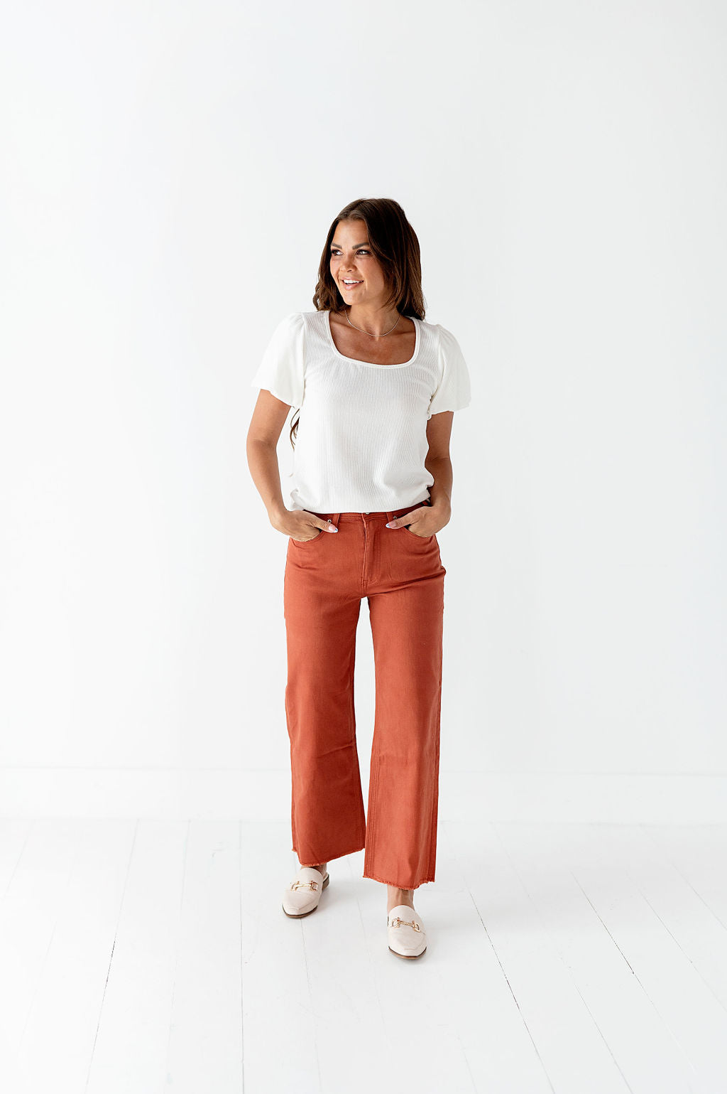 Kai High Rise Jeans in Orange Clay Kai High Rise Jeans in Orange Clay