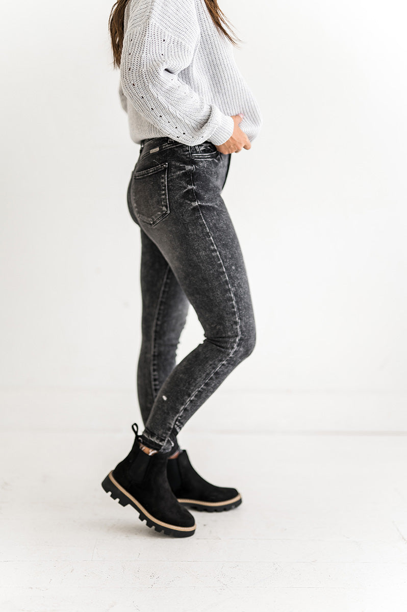 Toby High Waisted Ankle Skinny Jeans - Kancan - Size 1 Left