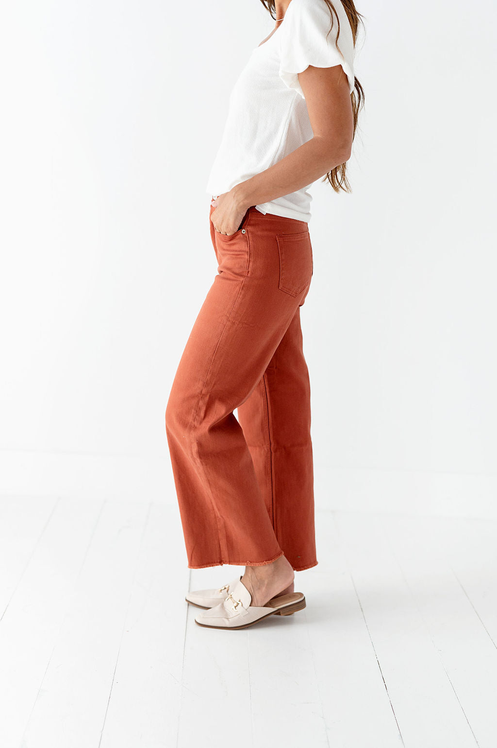 Kai High Rise Jeans in Orange Clay Kai High Rise Jeans in Orange Clay