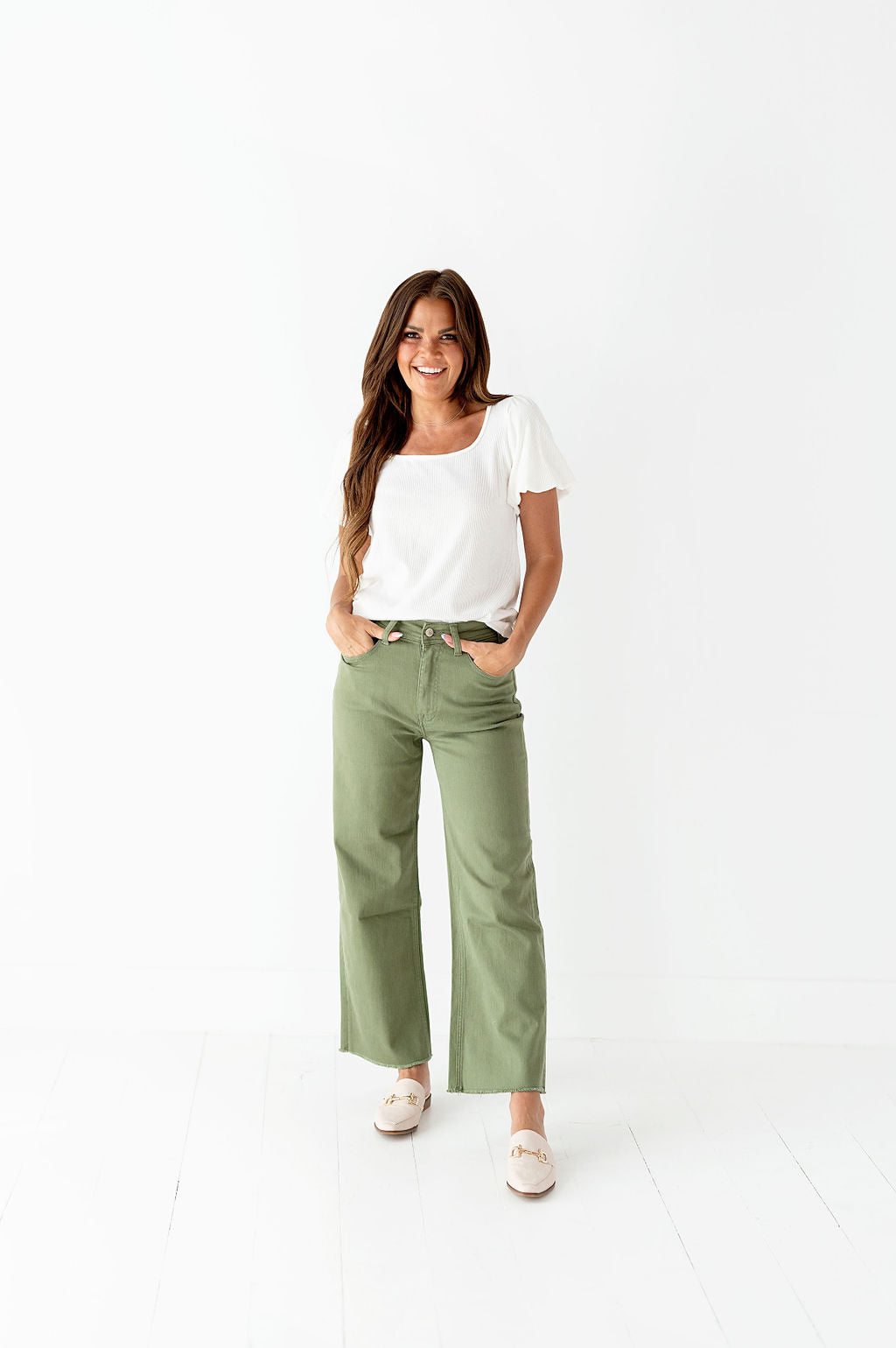 Kai High Rise Jeans in Olive - Size 24 Left Kai High Rise Jeans in Olive - Size 24 Left