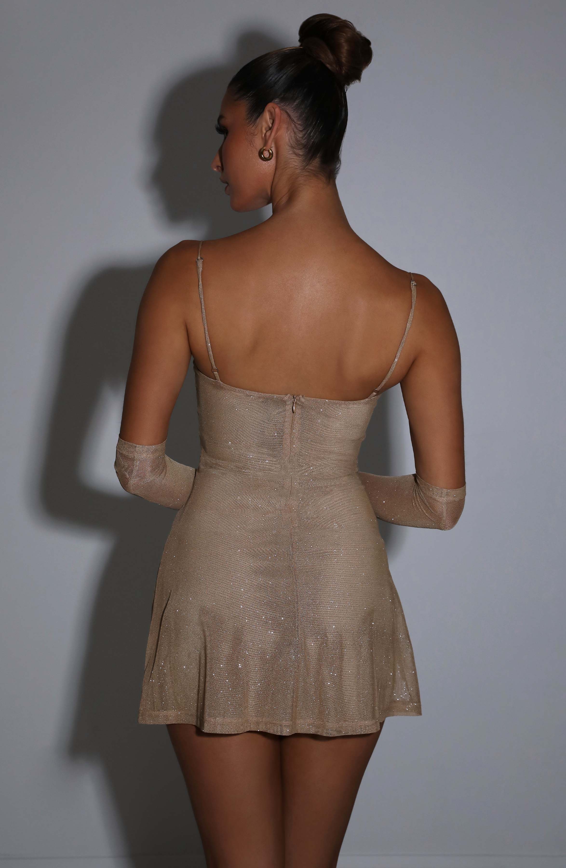 Pixie Mini Dress - Gold Sparkle Pixie Mini Dress - Gold Sparkle