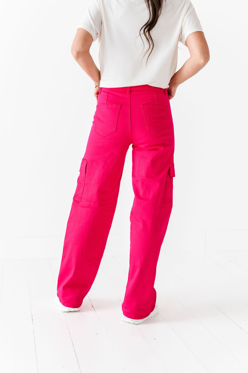Spencer Cargo Jeans in Magenta Spencer Cargo Jeans in Magenta