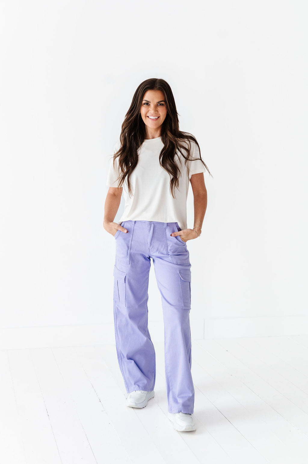 Spencer Cargo Jeans in Lilac Spencer Cargo Jeans in Lilac