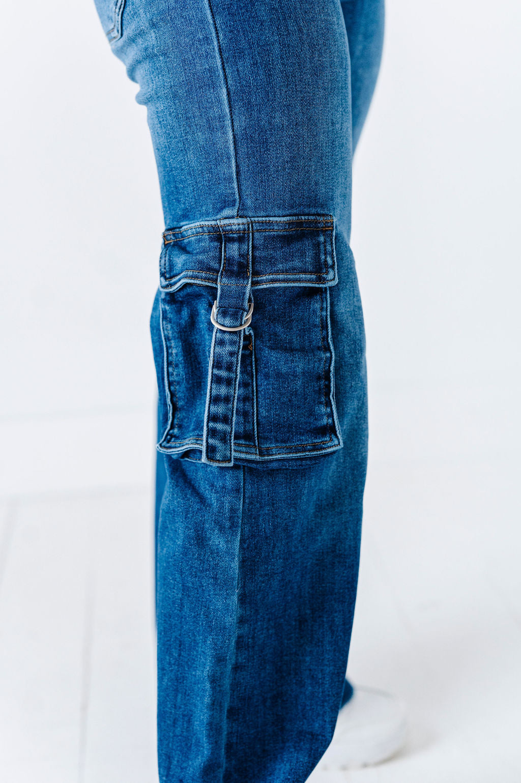Lila High Rise Cargo Pocket Wide Jean Lila High Rise Cargo Pocket Wide Jean