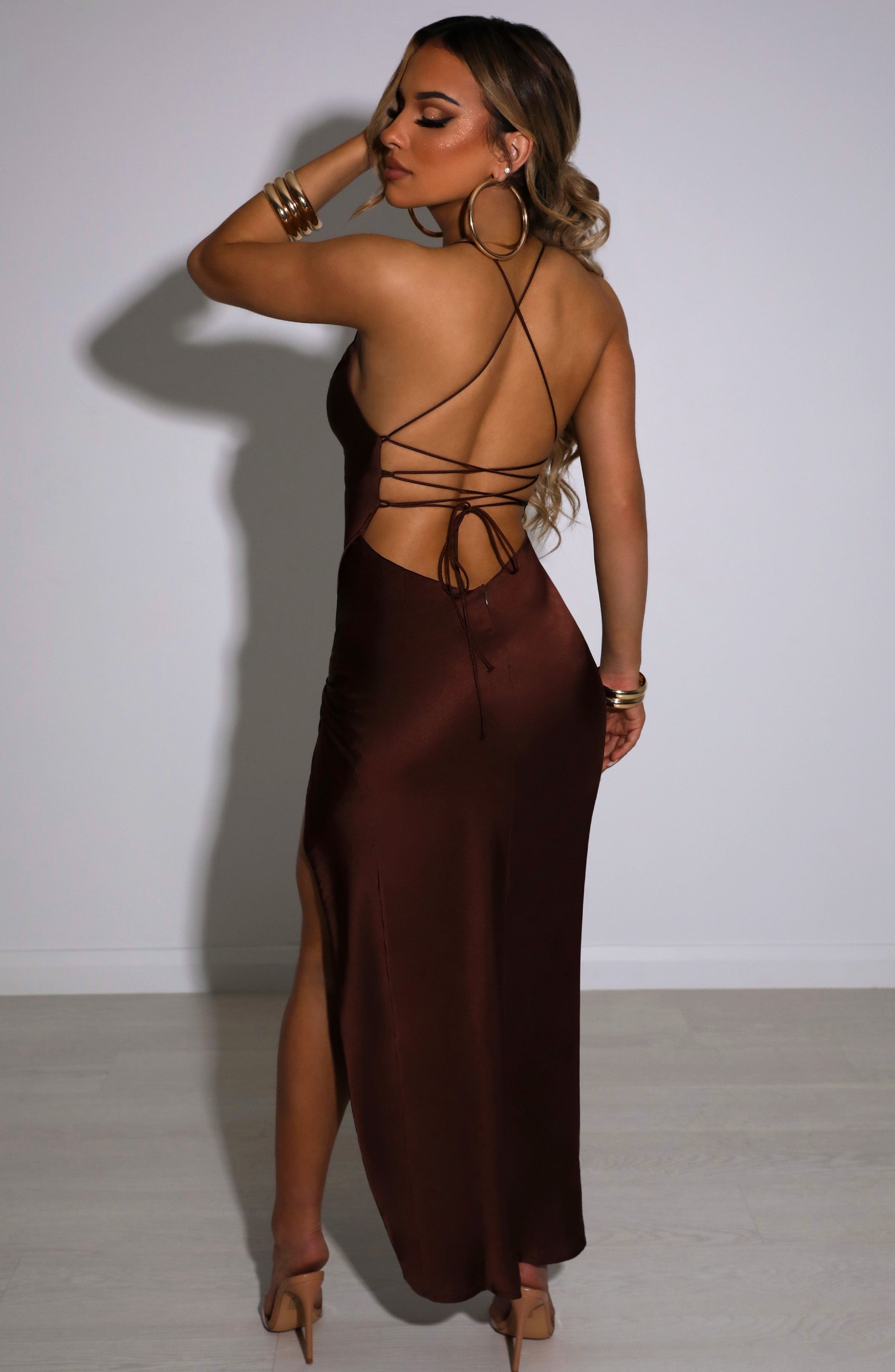 Jaida Midi Dress - Chocolate Jaida Midi Dress - Chocolate