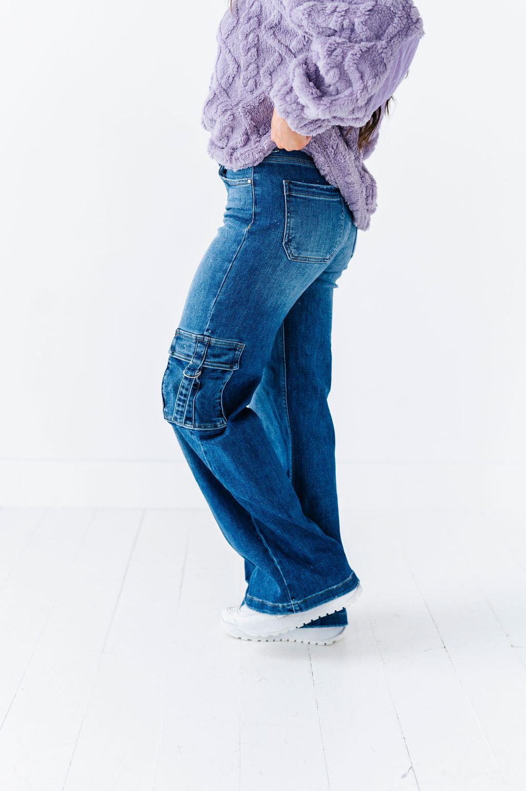Lila High Rise Cargo Pocket Wide Jean Lila High Rise Cargo Pocket Wide Jean
