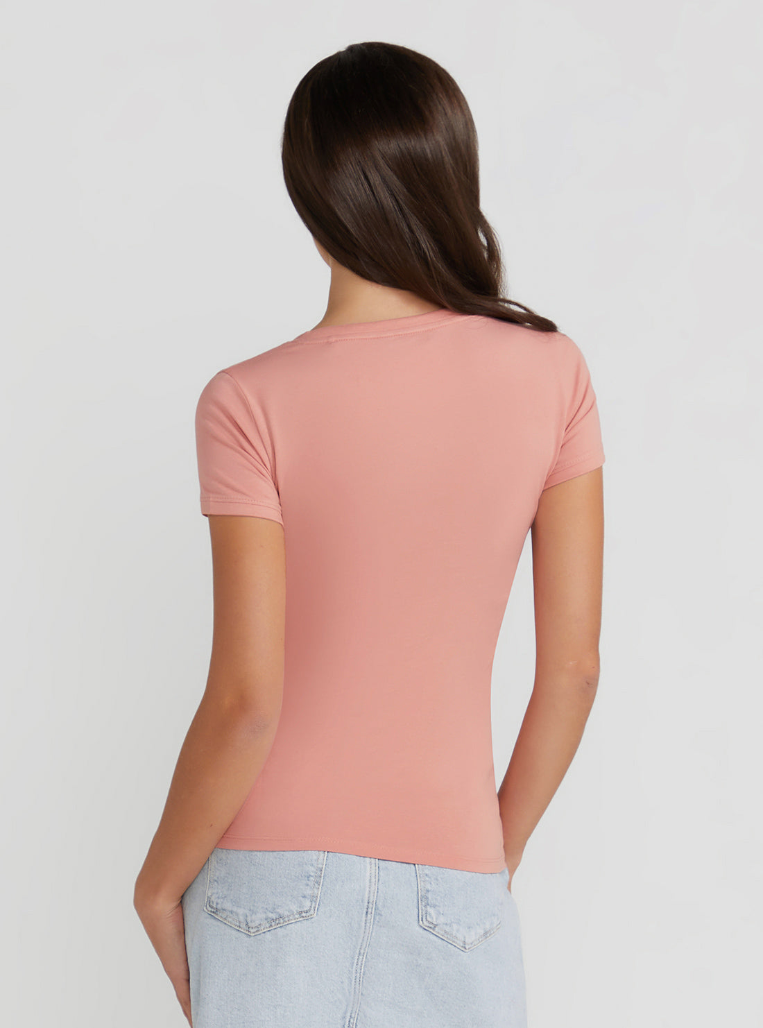 Eco Rose V-Neck Mini Logo T-Shirt Eco Rose V-Neck Mini Logo T-Shirt