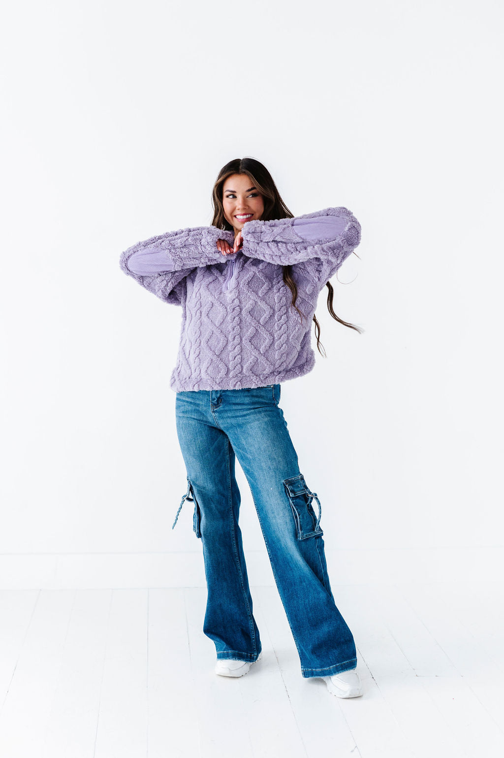 Lila High Rise Cargo Pocket Wide Jean Lila High Rise Cargo Pocket Wide Jean