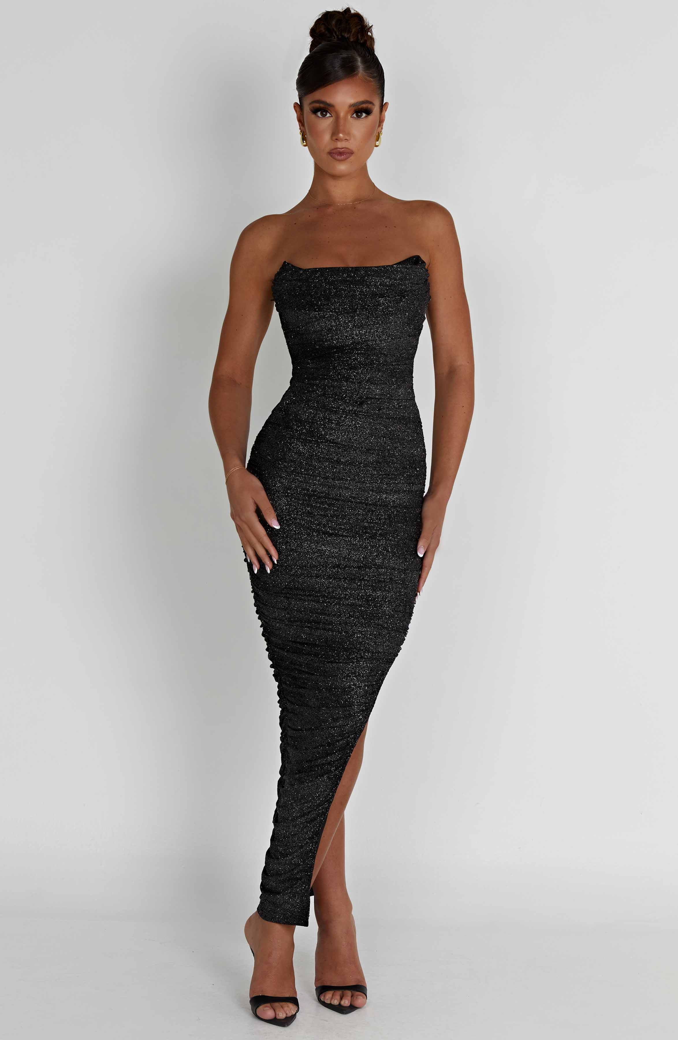 Demi Maxi Dress - Black Sparkle Demi Maxi Dress - Black Sparkle